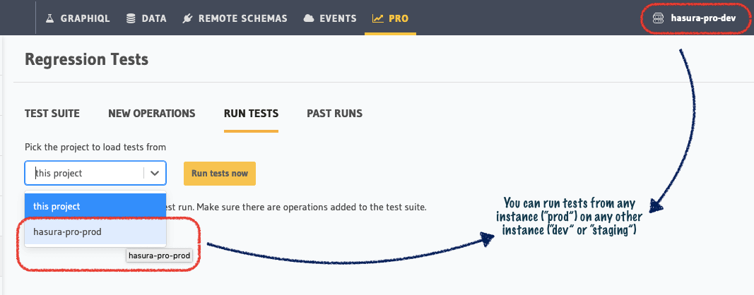 Run regression tests